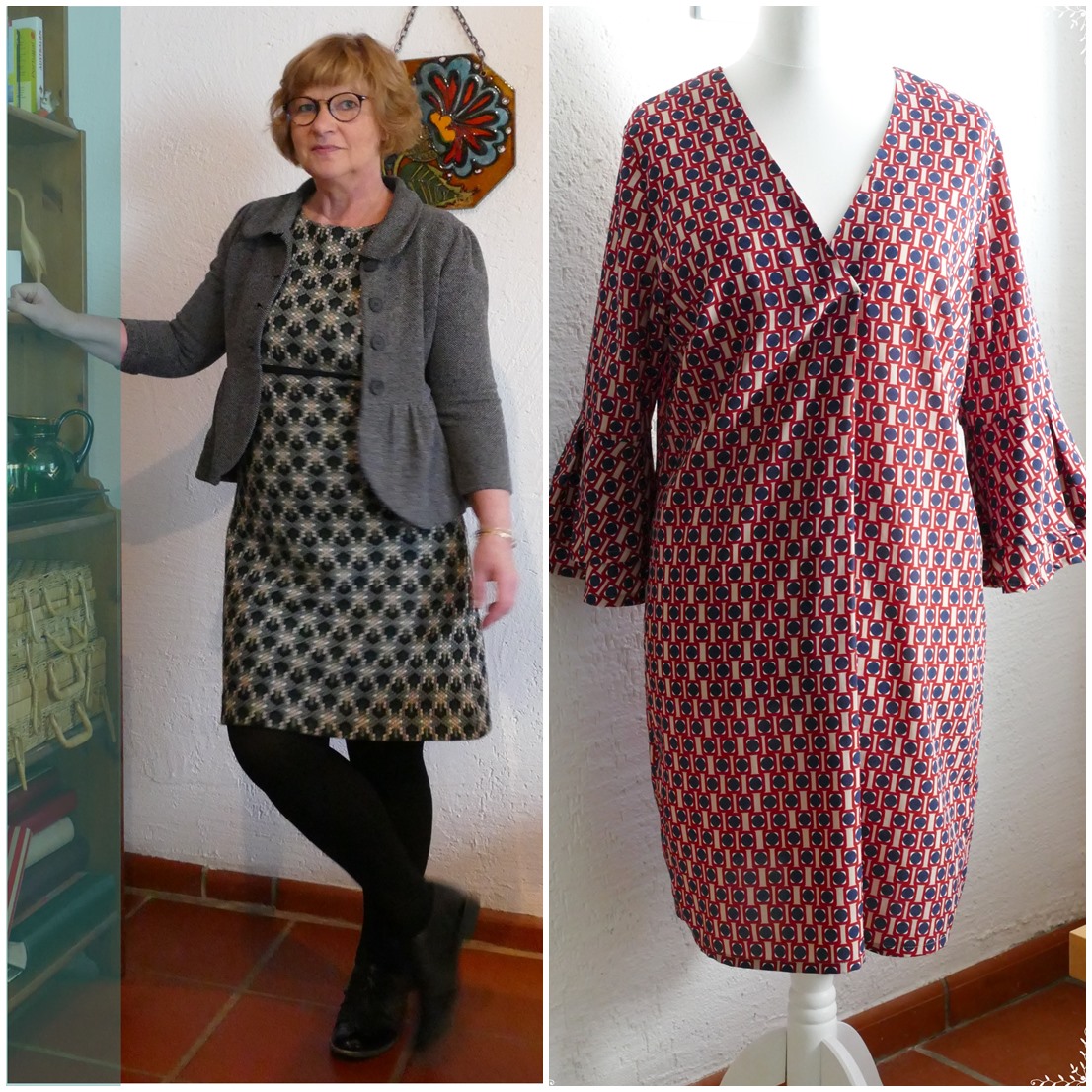 Kleider-mit-grafischem-Muster