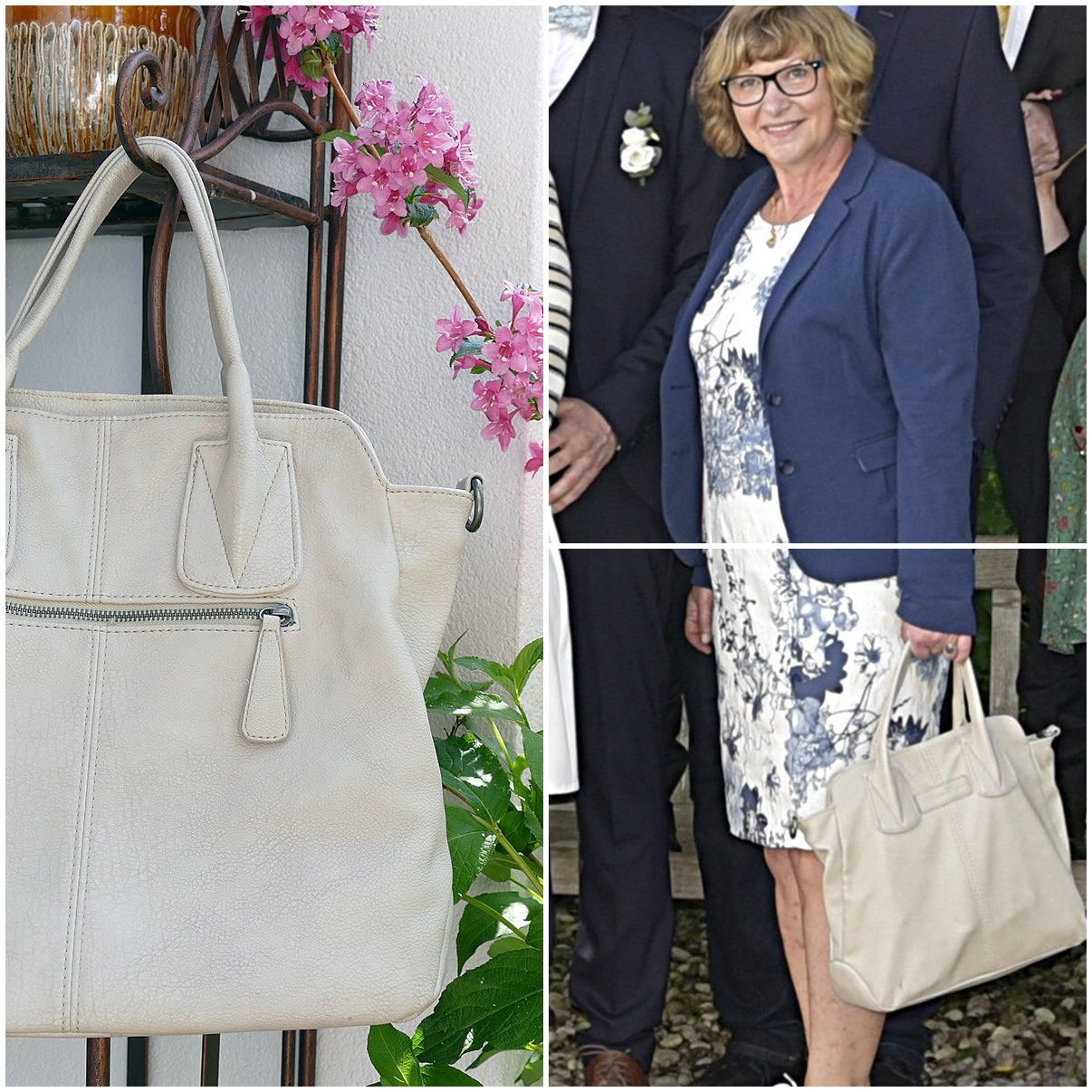 cremeweisse-tasche-zum-blau-weissen-kleid